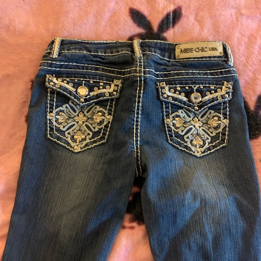 Miss Chic Jeans - Embellished Blue Denim